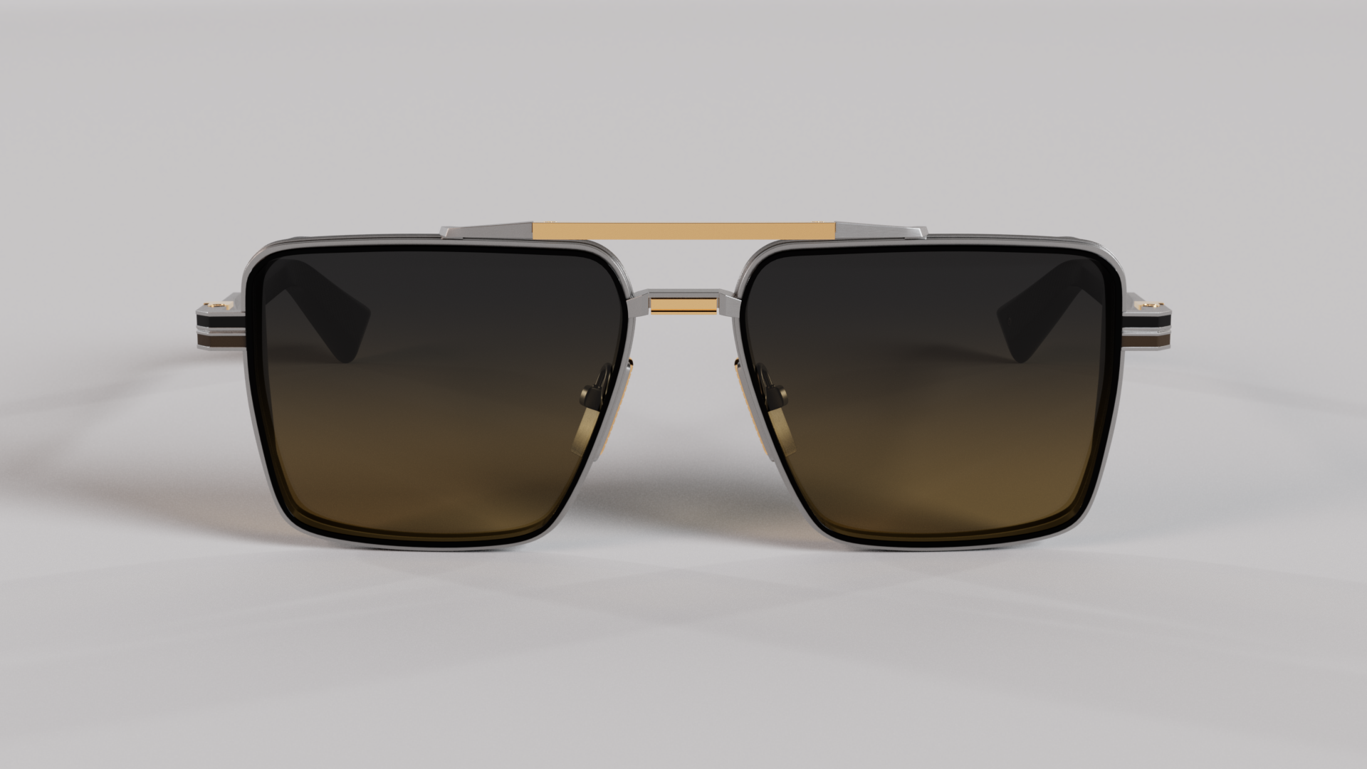 Masunaga MOC 001 Color B — Brushed Silver / Black