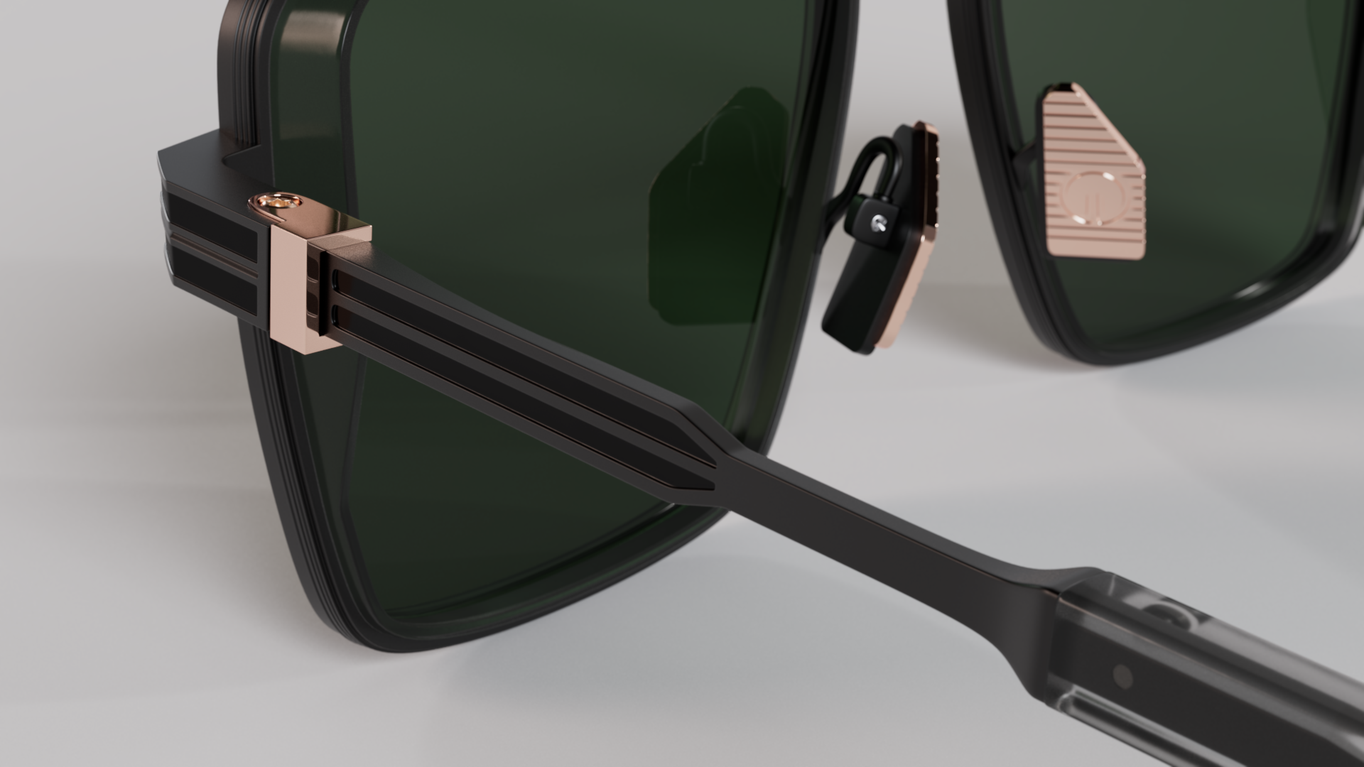 Masunaga MOC 001 Color C — Matte Black / Grey Crystal