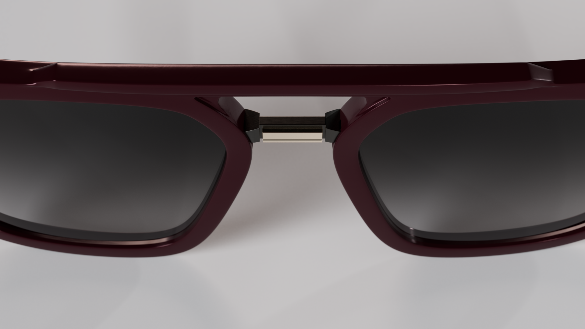 Masunaga MOC 002 Color A — Burgundy / Brushed Gunmetal