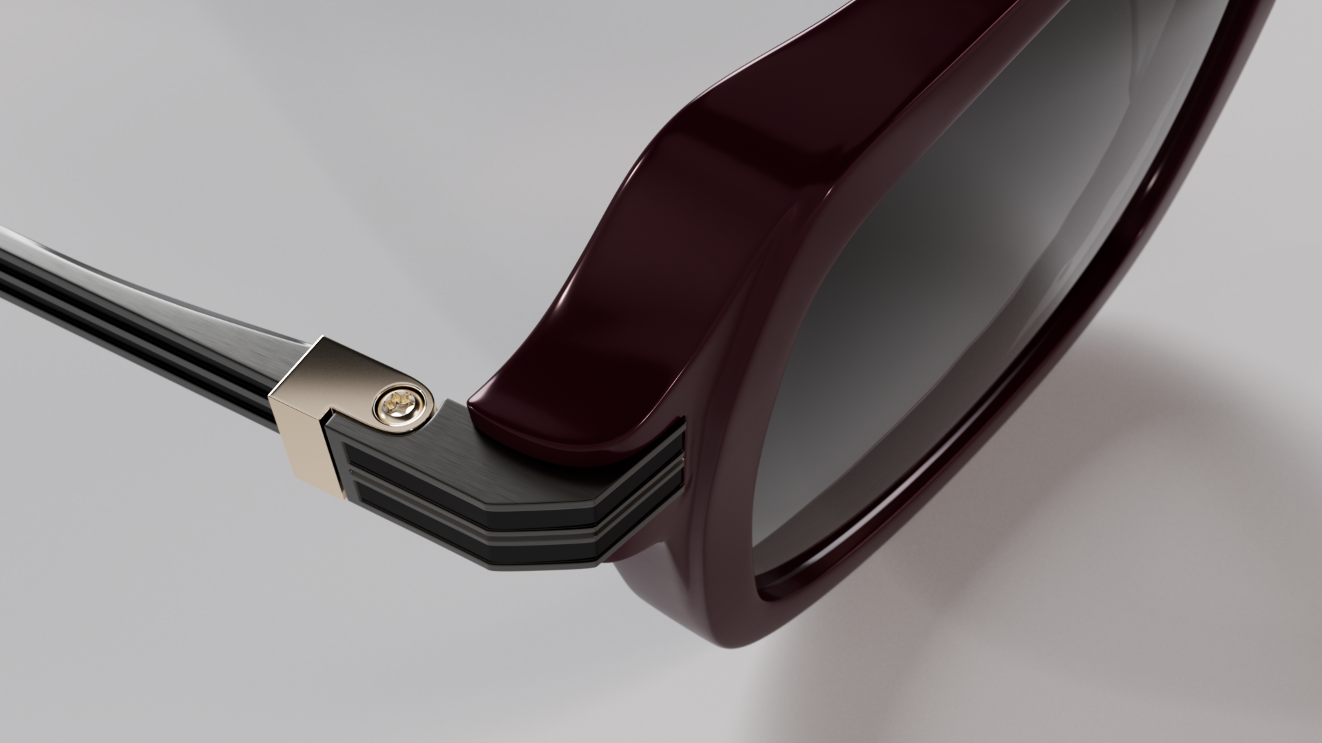 Masunaga MOC 002 Color A — Burgundy / Brushed Gunmetal