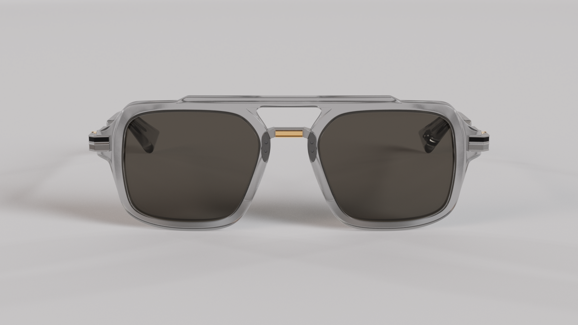Masunaga MOC 002 Color B — Grey Crystal / Brushed Silver