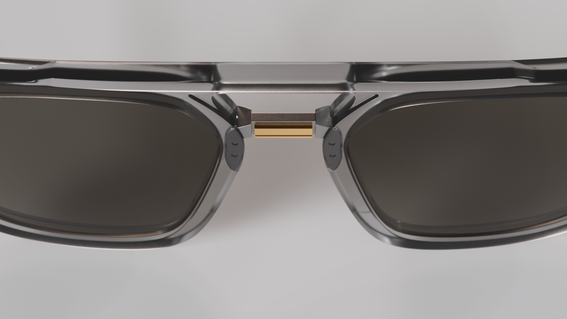 Masunaga MOC 002 Color B — Grey Crystal / Brushed Silver