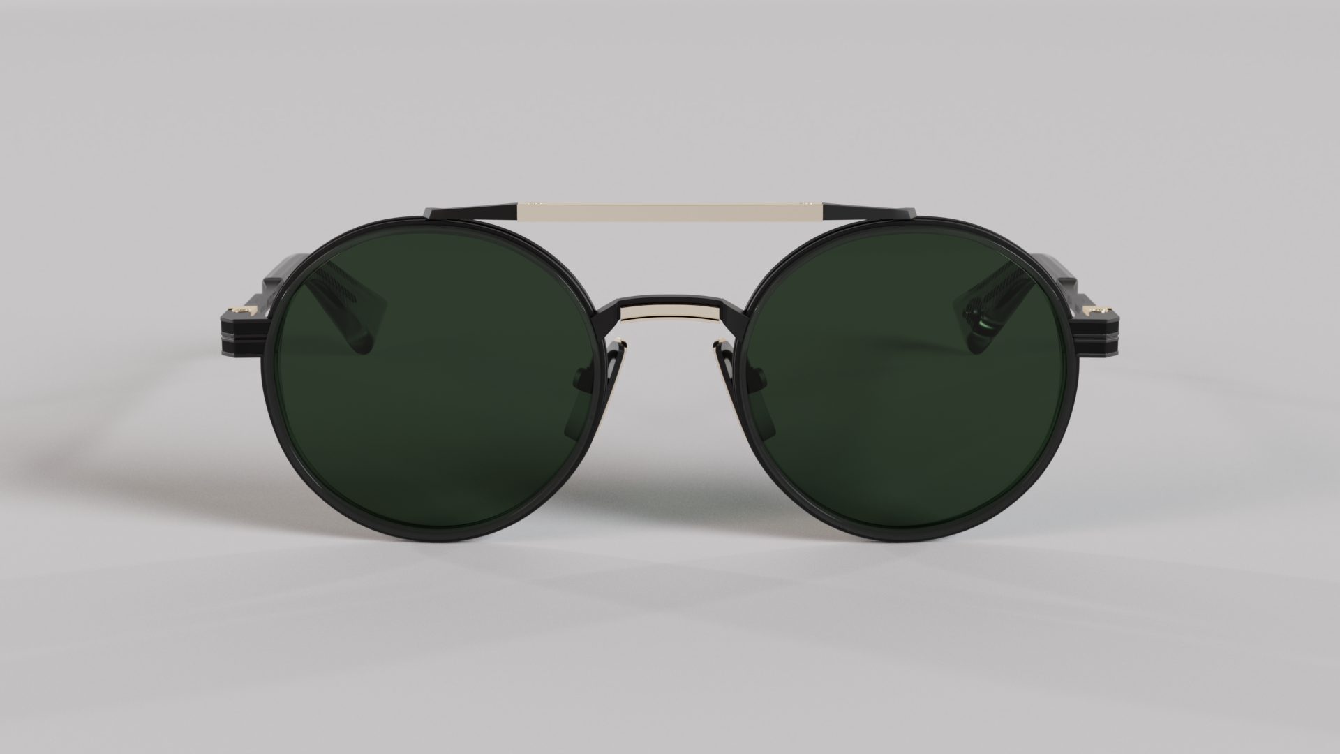 Masunaga MOC 003 Color B — Matte Black / Grey Crystal