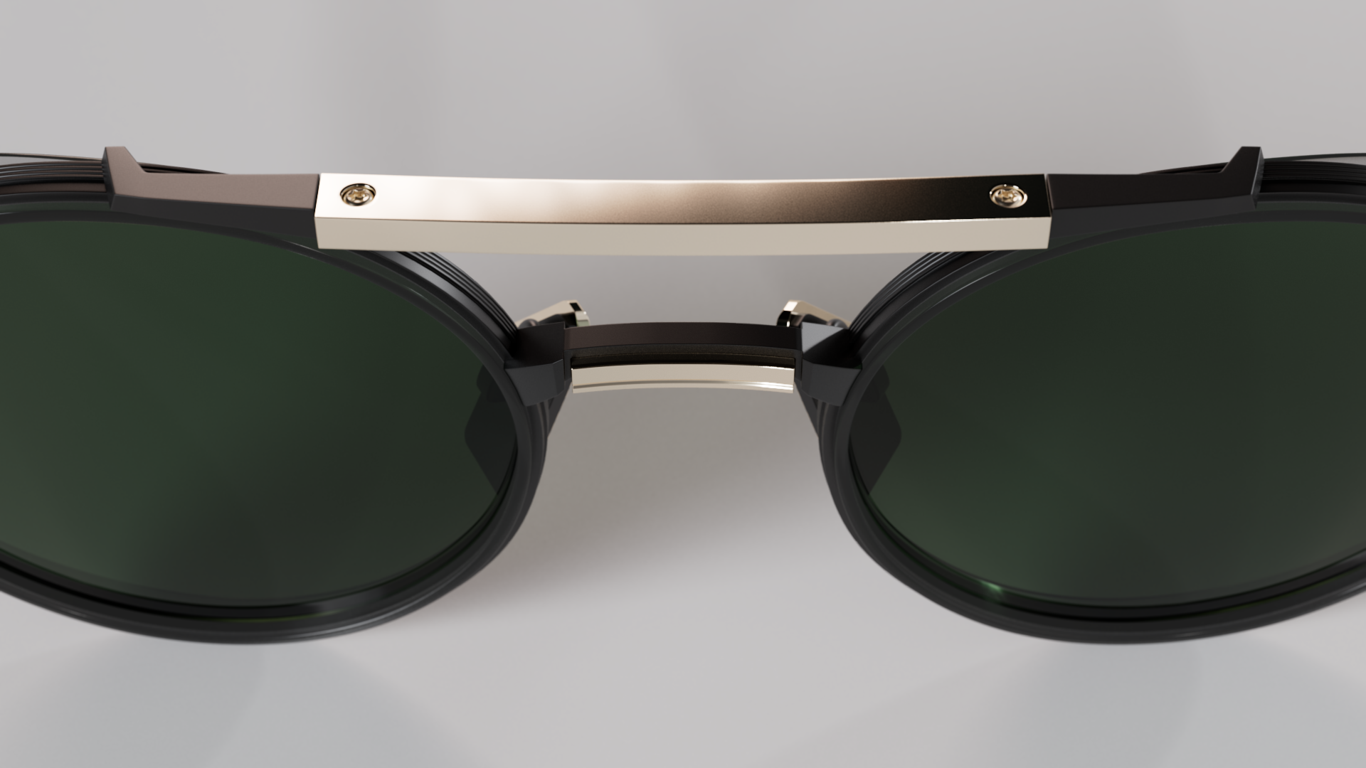 Masunaga MOC 003 Color B — Matte Black / Grey Crystal