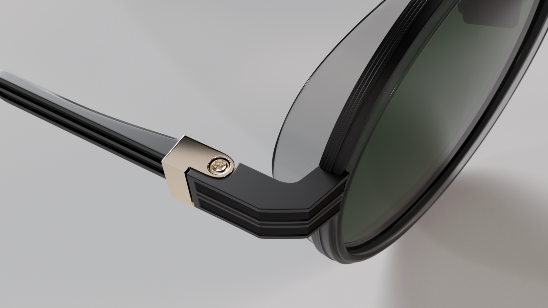 Masunaga MOC 003 Color B — Matte Black / Grey Crystal