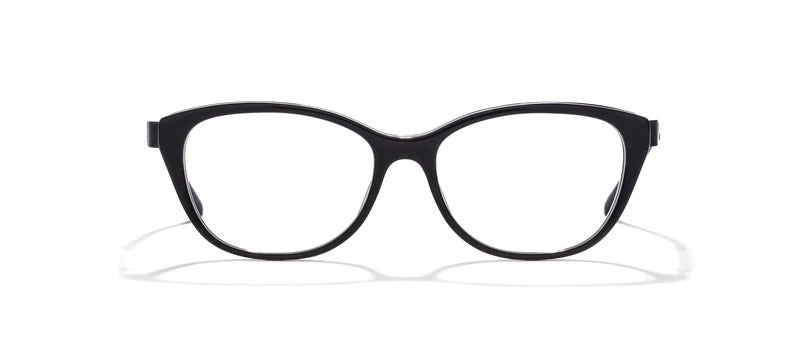 Bevel Carlotta in Black/Horn, handmade Japanese eyewear at Visionary Optics NYC