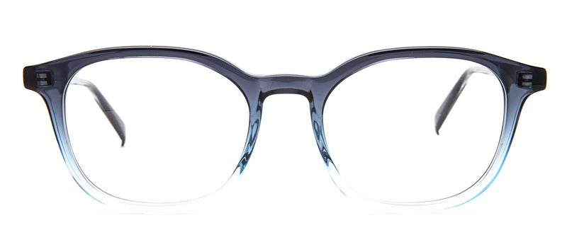 Bevel Vail in Black Fade, handmade Japanese eyewear at Visionary Optics NYC
