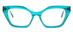 Bevel Eye Know in Green Ocean, handmade Japanese eyewear at Visionary Optics NYC