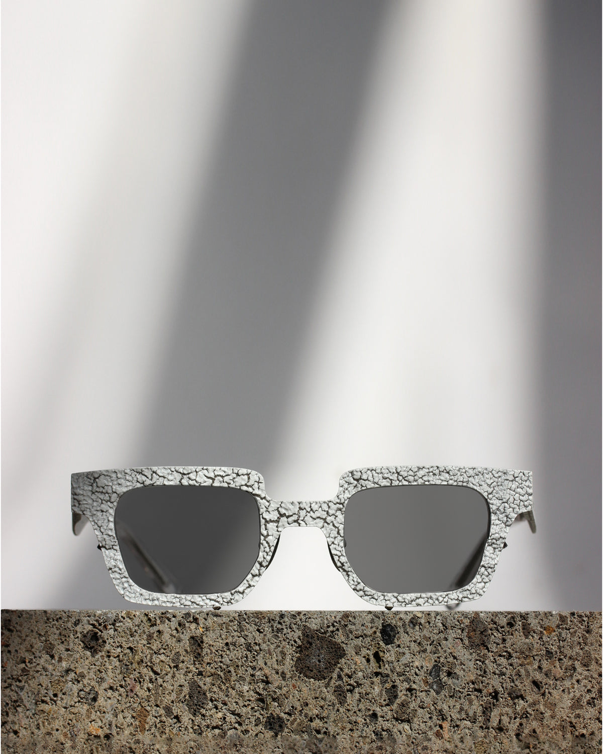 Titanium Museum Concrete Anchor Sunglasses in C4 White Paint