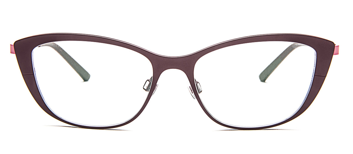 Bevel Darjeeling in Syrah Pastel Pink, handmade Japanese eyewear at Visionary Optics NYC