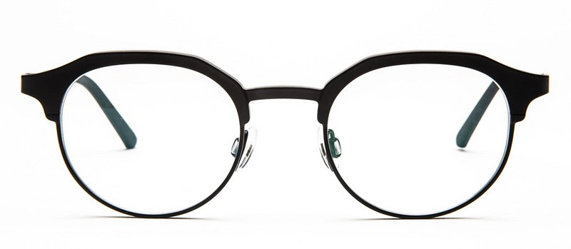 Bevel Tagine in Black Carbon Gradient, handmade Japanese eyewear at Visionary Optics NYC