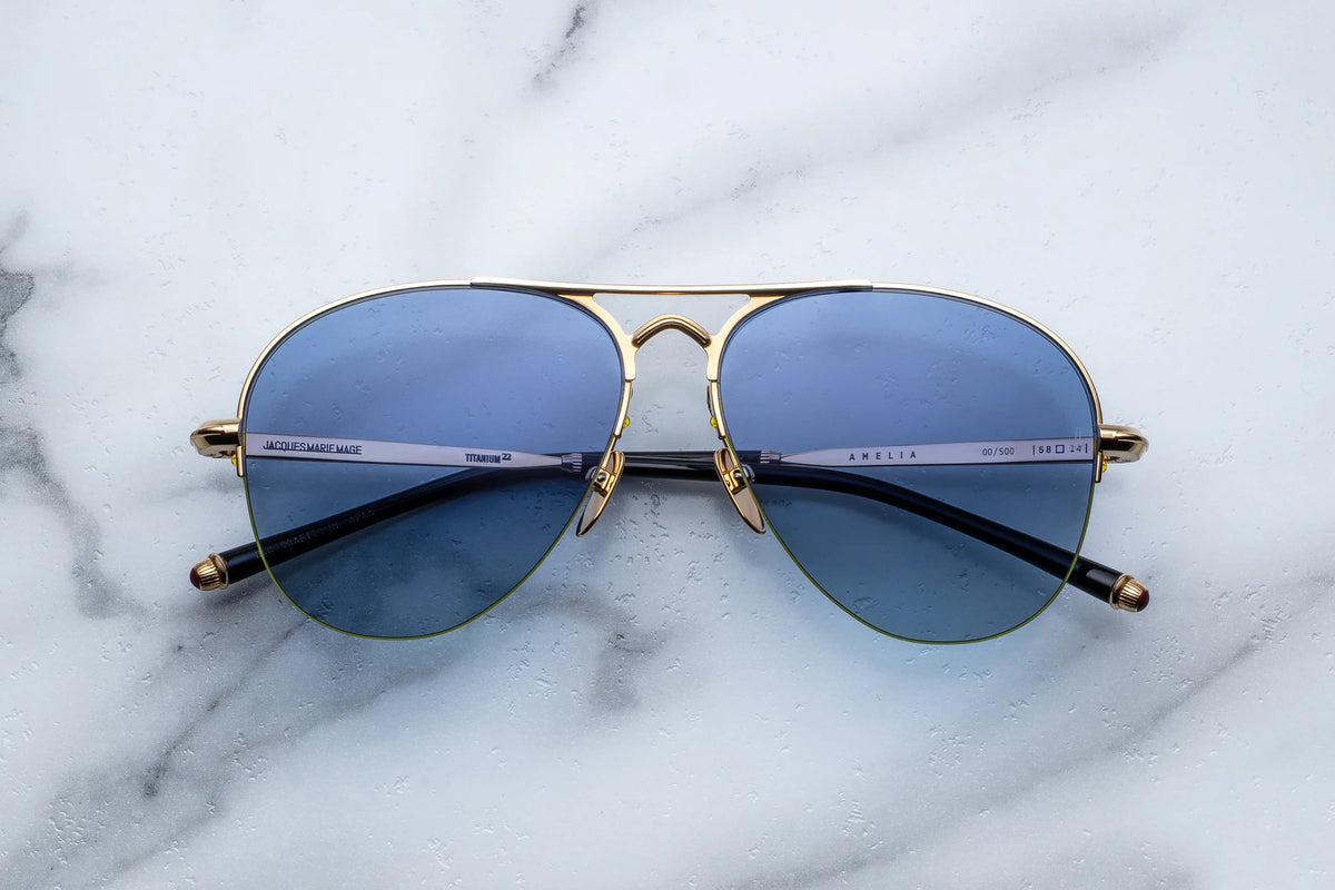Jacques Marie Mage Amelia Sunglasses in 40 Gold Poseidon Gradient