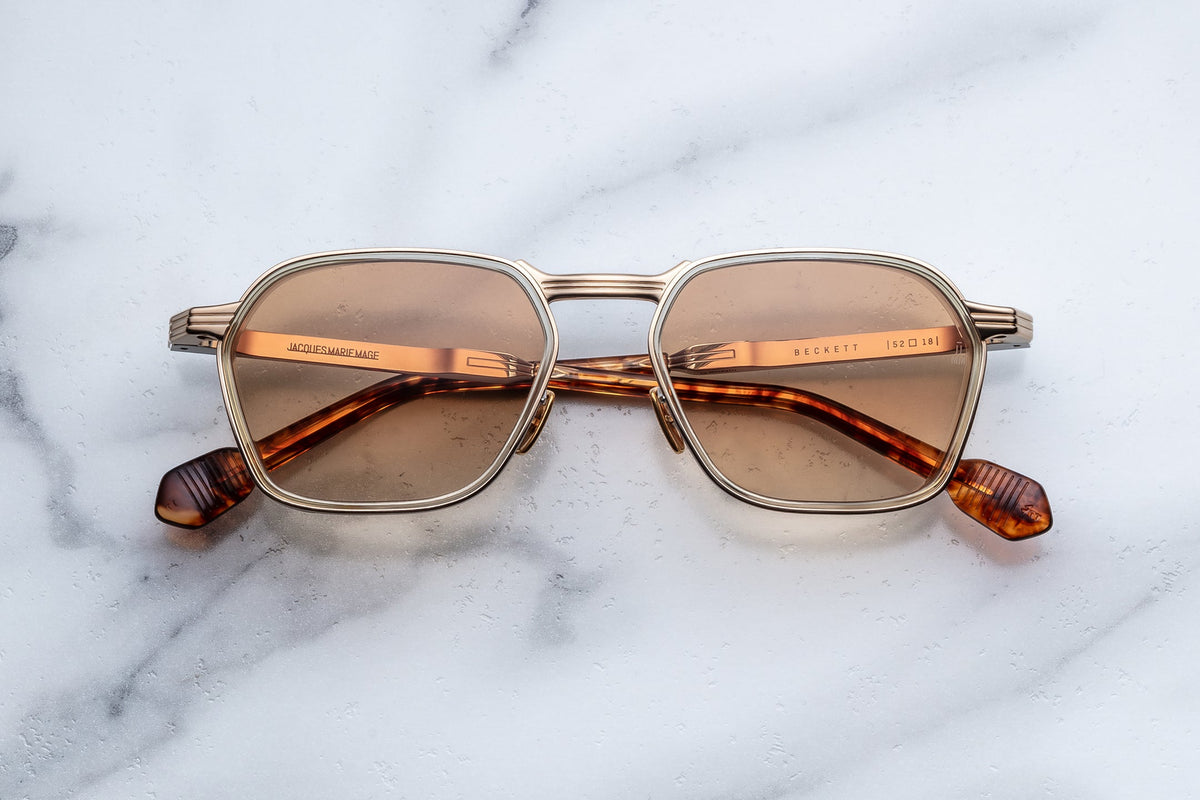 Jacques Marie Mage Beckett Sunglasses in 19V Verona Golden Gradient