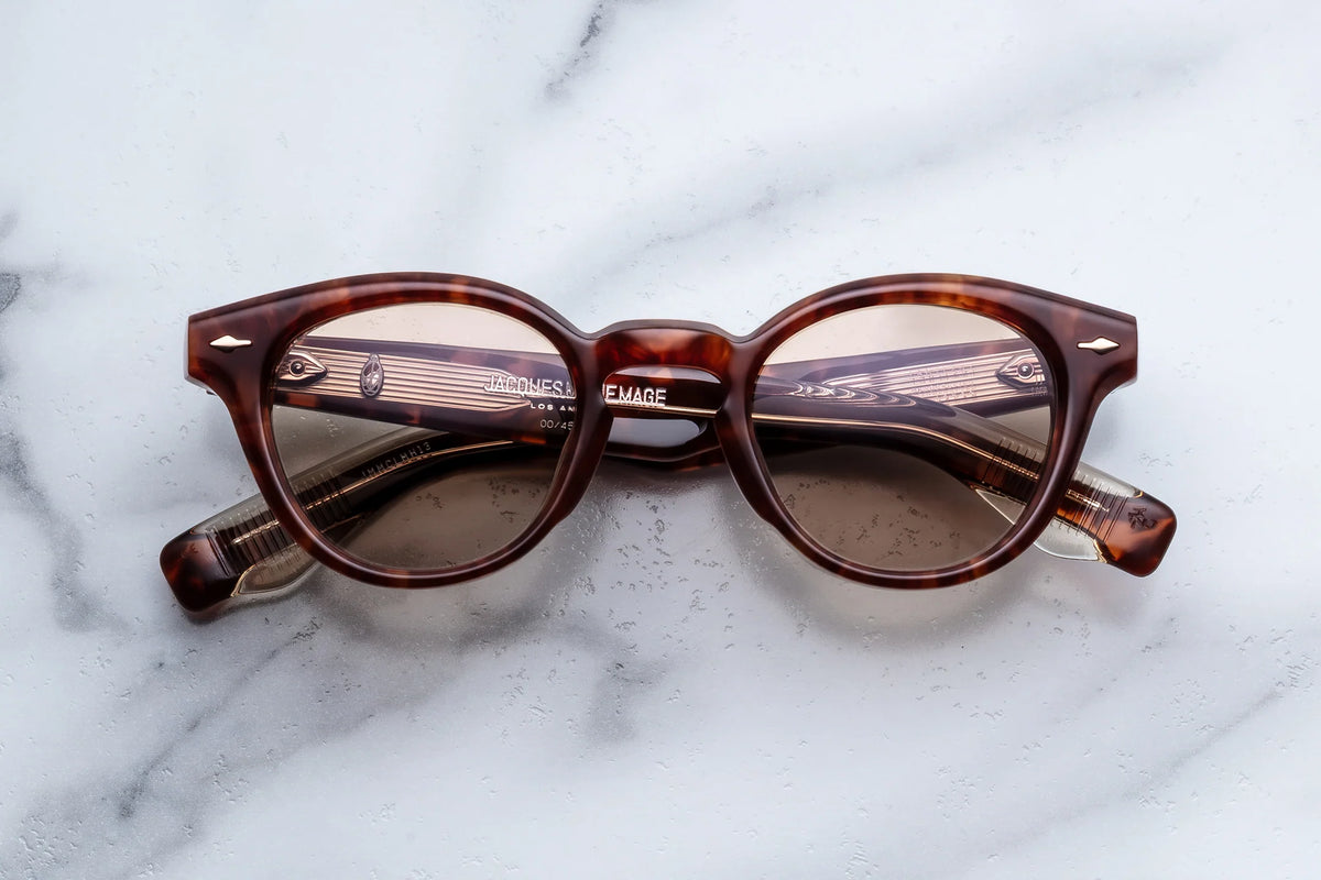 Jacques Marie Mage Clemens Sunglasses in H13 Honeycomb Light Gold (Luna Pink)