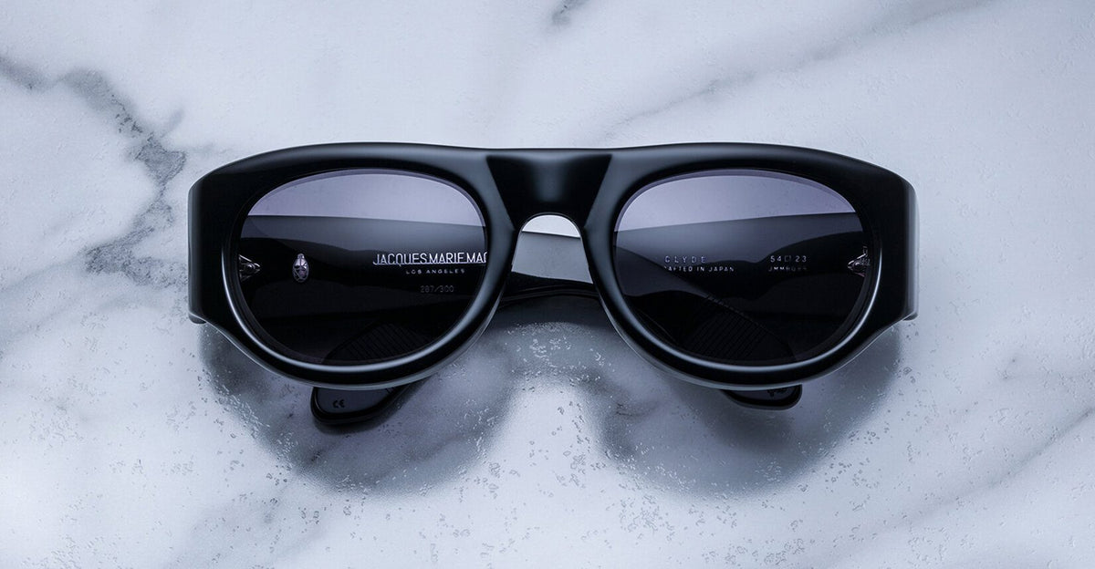 Jacques Marie Mage Clyde Sunglasses in 88 Black Jet