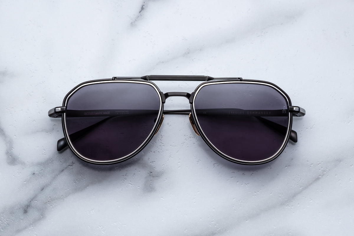 Jacques Marie Mage Commander Sunglasses in 19J Corbeau Charcoal