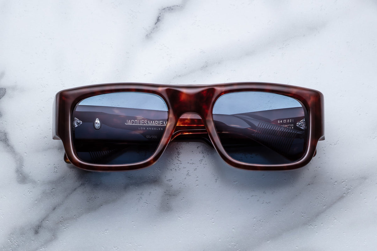 Jacques Marie Mage Donat Sunglasses in 7U Breccia Prussian Blue