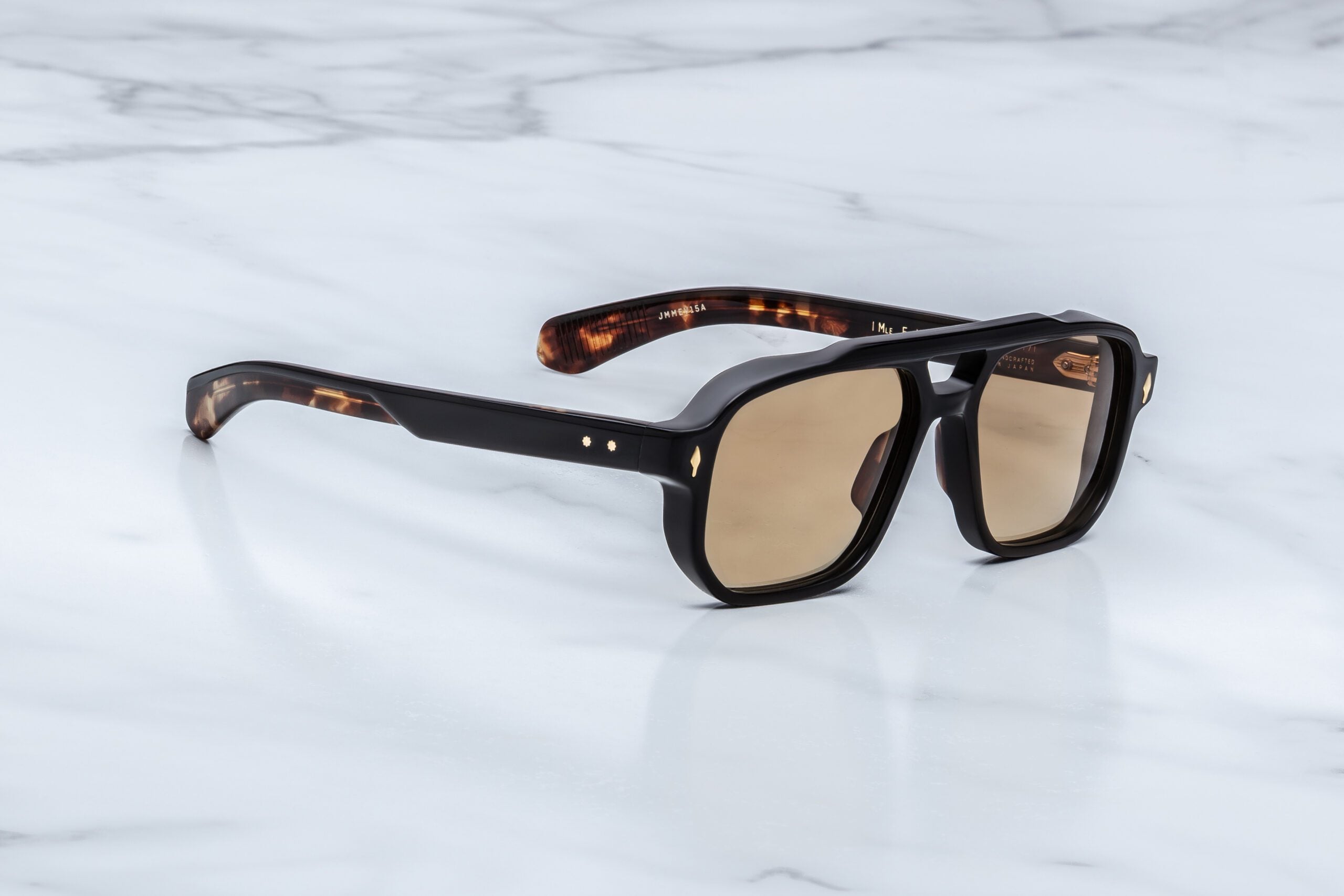 Jacques Marie Mage Evans (Sunglasses) in 15A Noir 15 Brass Gradient - Side View