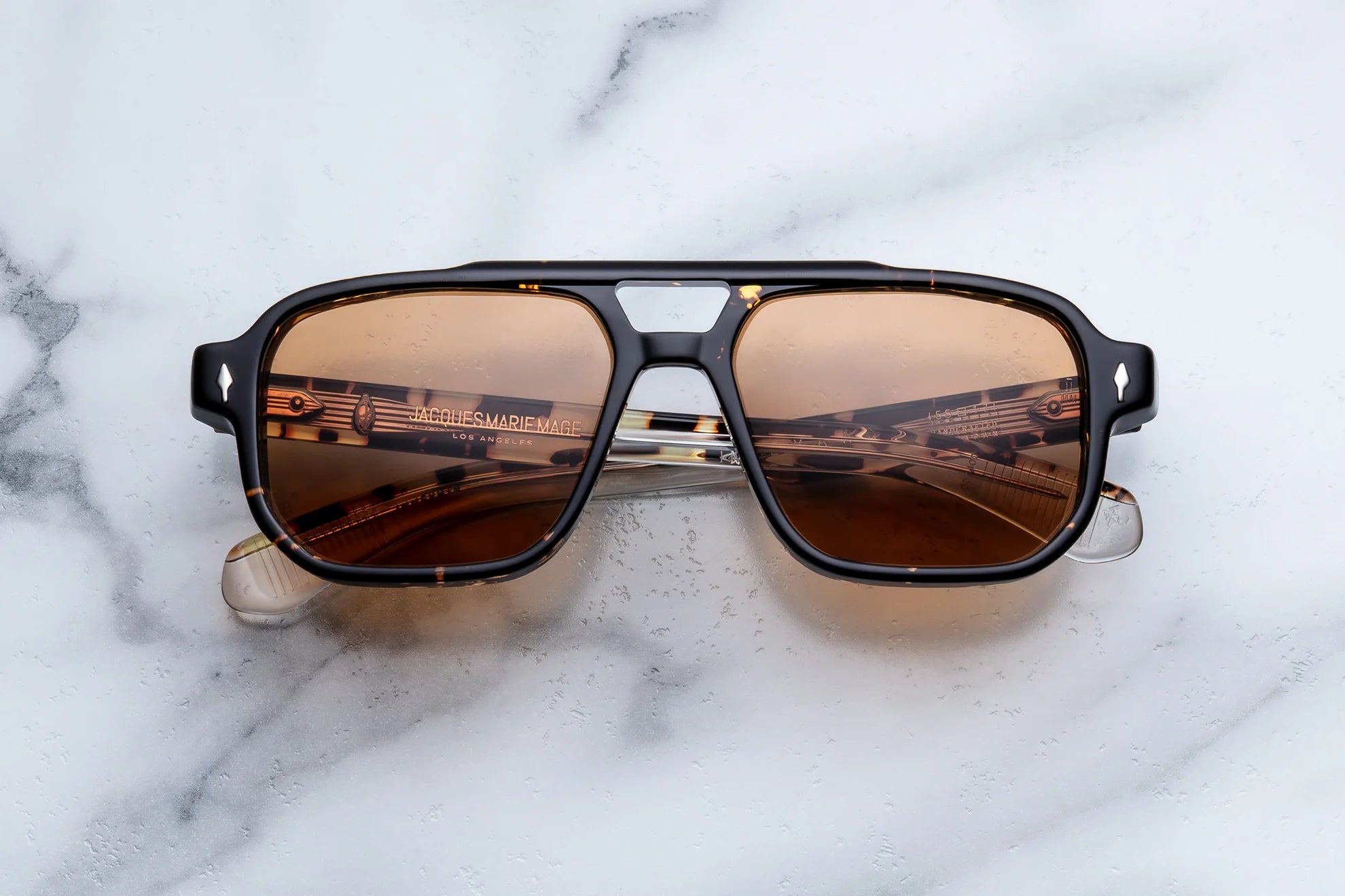 Jacques Marie Mage Evans (Sunglasses) in H14 Tokyo Orange - Luxury Eyewear