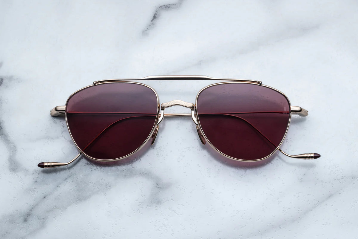 Jacques Marie Mage Flynn Sunglasses in 22 Champagne Mahogany