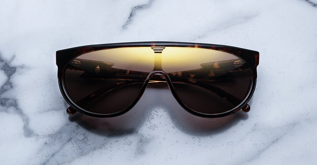 Jacques Marie Mage Nova Sunglasses in 3T Dark Havana Gold Mirror
