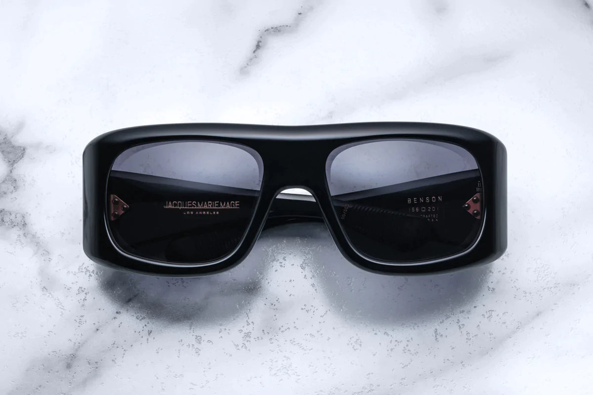 Jacques Marie Mage Benson Sunglasses in 88 Black Jet