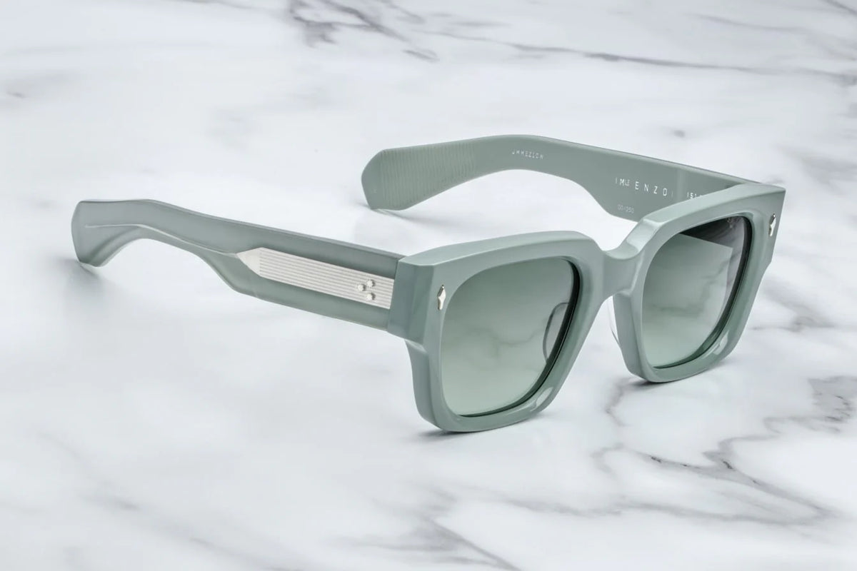 Jacques Marie Mage Enzo Sunglasses in 10W Breathe Moss Gradient, side view
