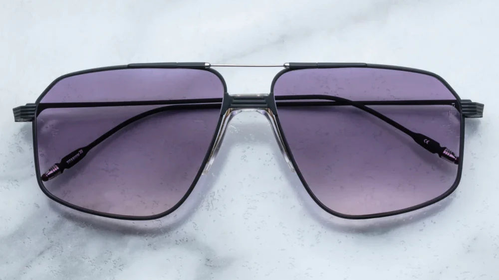Jacques Marie Mage Jagger Sunglasses in 12K Blackberry Plum Gradient