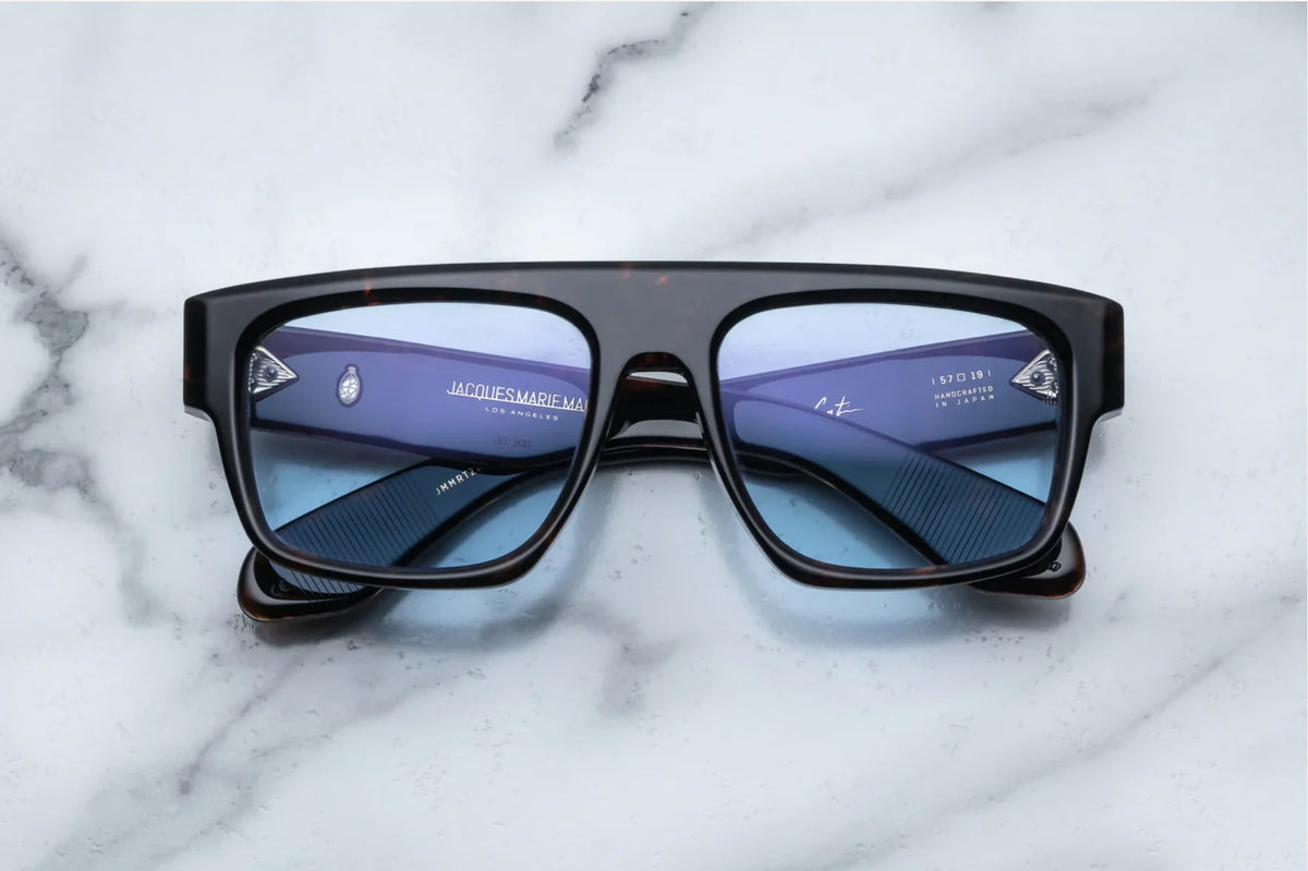 Jacques Marie Mage Ritz Sunglasses in 6D Tortoise Baby Blue
