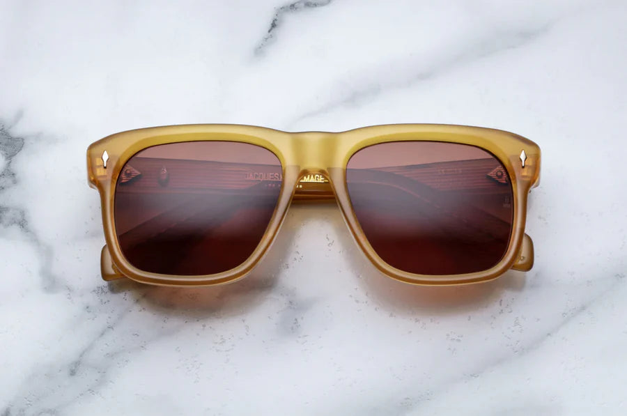 Jacques Marie Mage Yves Sunglasses in 15K Honey Cinnamon