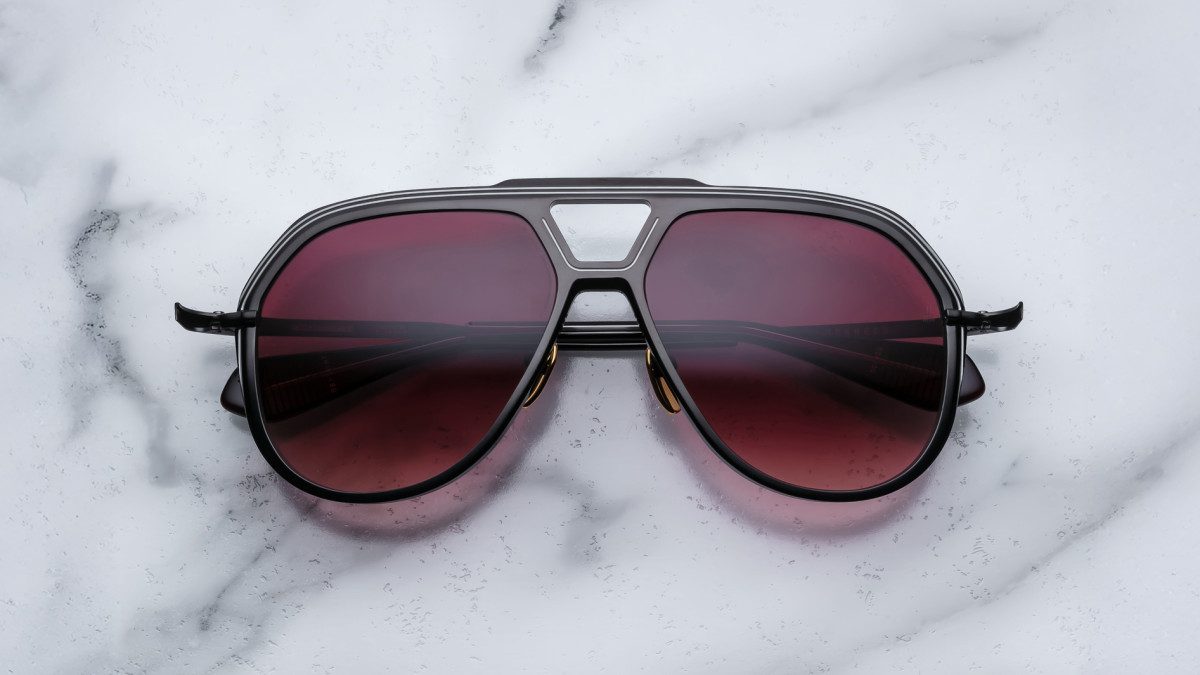 Jacques Marie Mage Lockheed Sunglasses in 88 Black Mahogany Strike Gradient