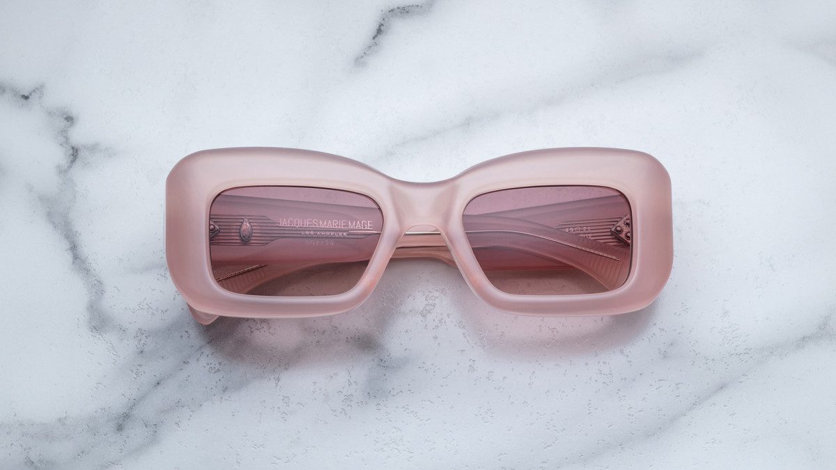 Jacques Marie Mage Vito Sunglasses in 11E Peach Kohaku Gradient