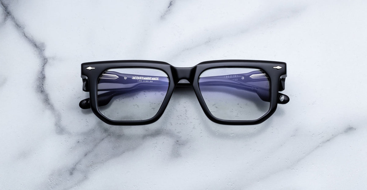 Jacques Marie Mage Yoshi Optical in 88 Black Superlight Grey