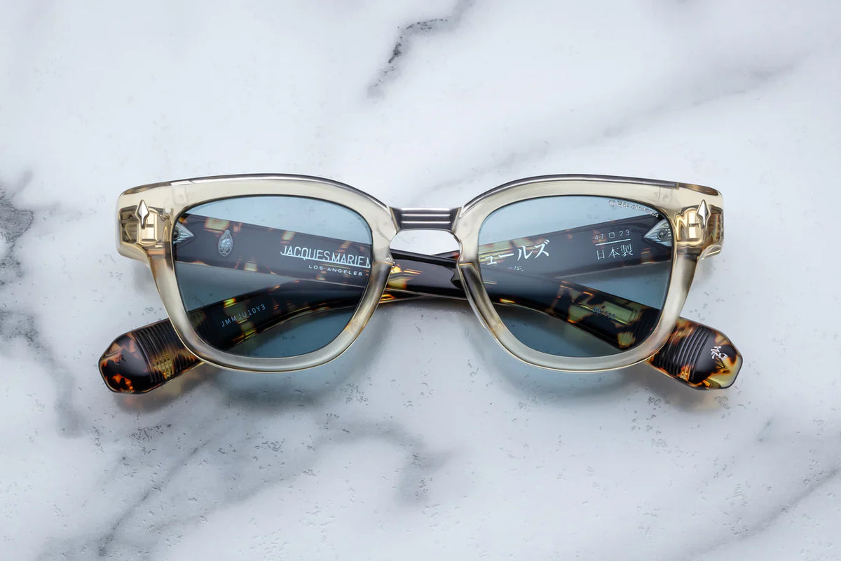 Jacques Marie Mage Jules 10 Year Sunglasses in 10Y3 DUN BLUE VINTAGE GLASS