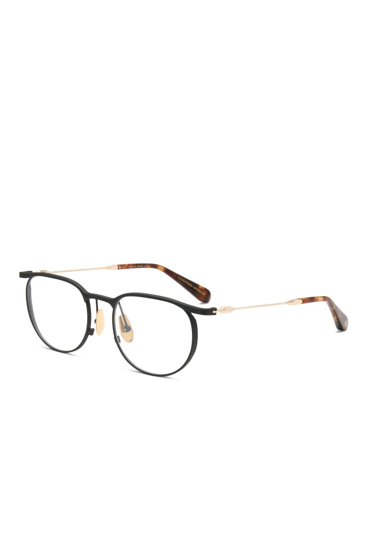 Lunetterie Générale Doux Déjà Vu Optical in Black/16K Gold & Medium Tortoise