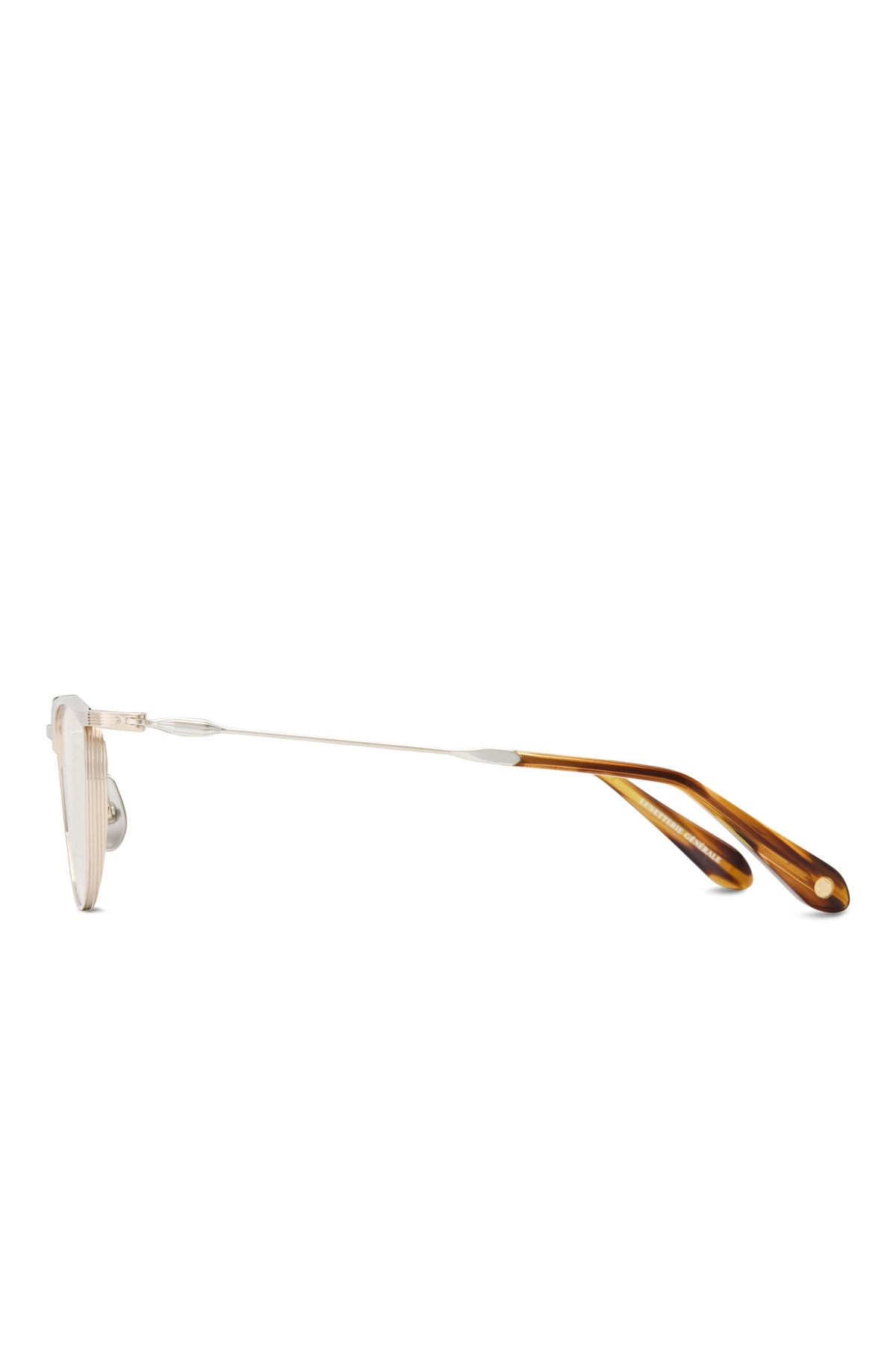 Lunetterie Générale Eldorado Optical in 16K Gold/Palladium & Amber Tortoise