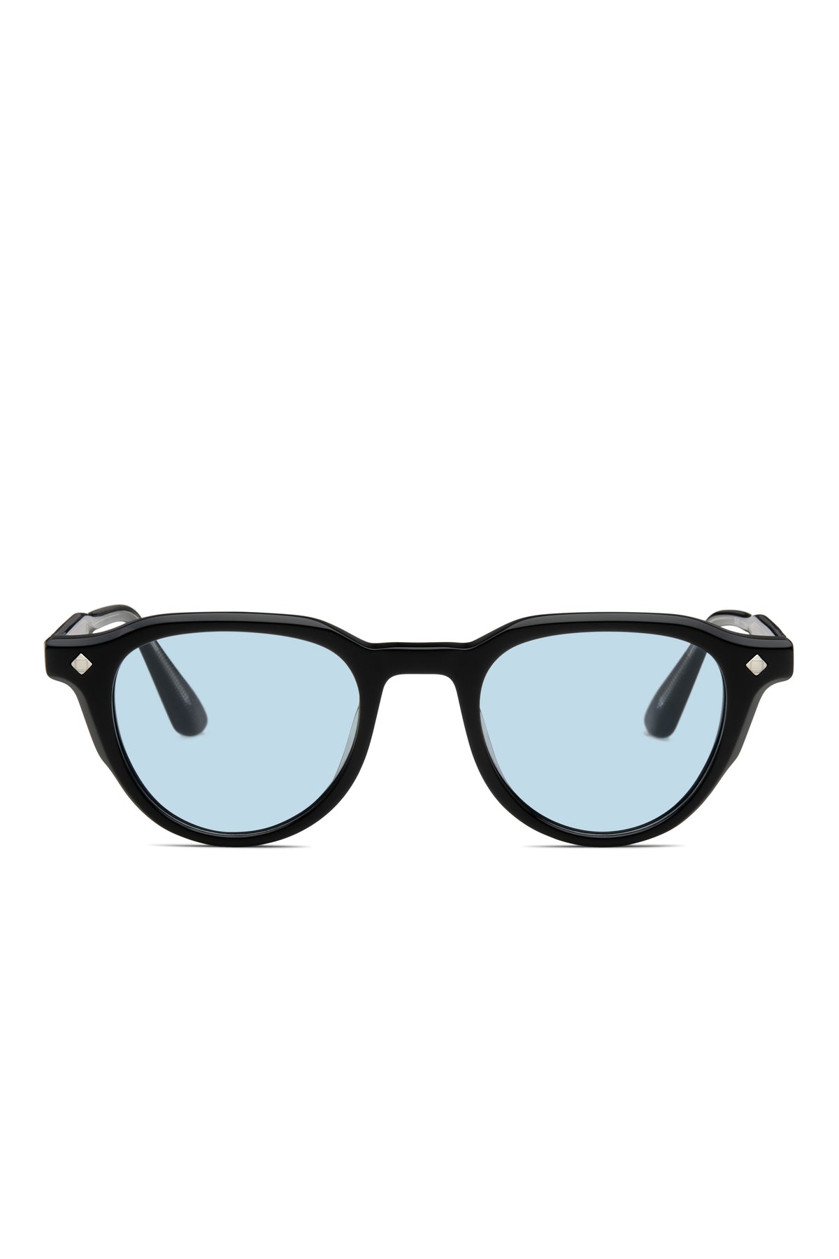 Lunetterie Générale Enfant Terrible Sunglasses in Black/Palladium, Solid Blue