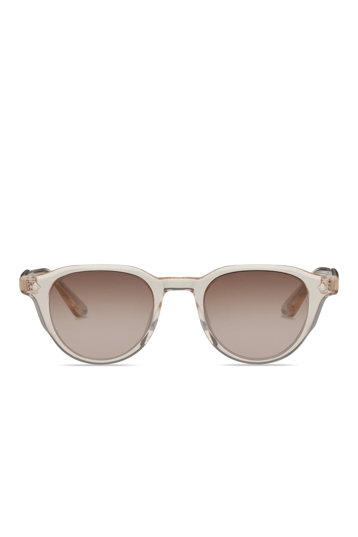 Lunetterie Générale Enfant Terrible Sunglasses in Sand Crystal/Palladium, Gradient Brown
