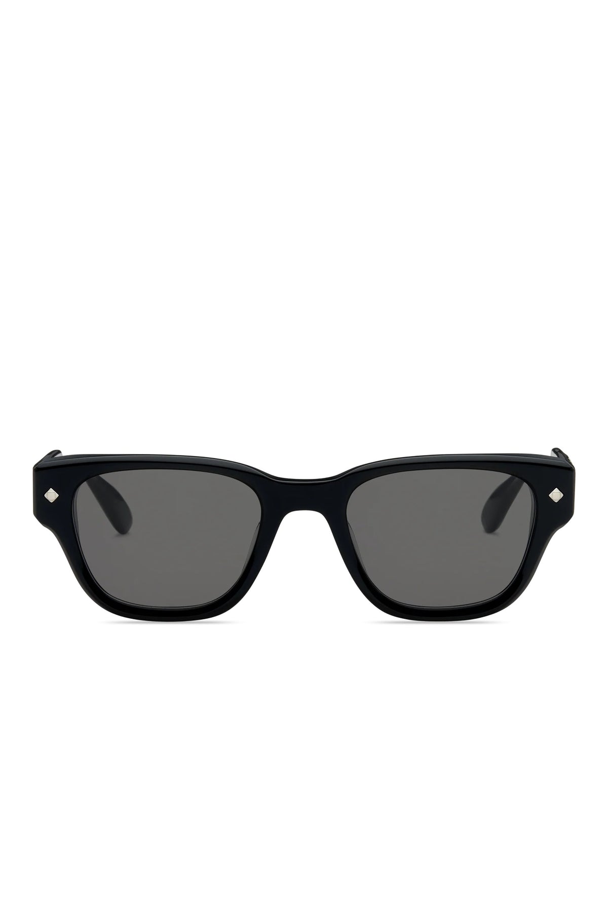 Lunetterie Générale Minuit Moins Une Sunglasses in Black & Smoke/Palladium, Solid Grey