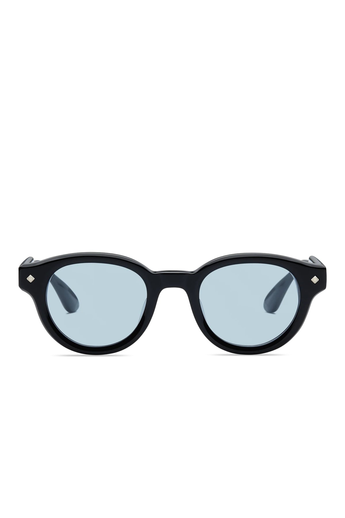 Lunetterie Générale The Gift of Mortality Sunglasses in Black/Palladium, Solid Blue
