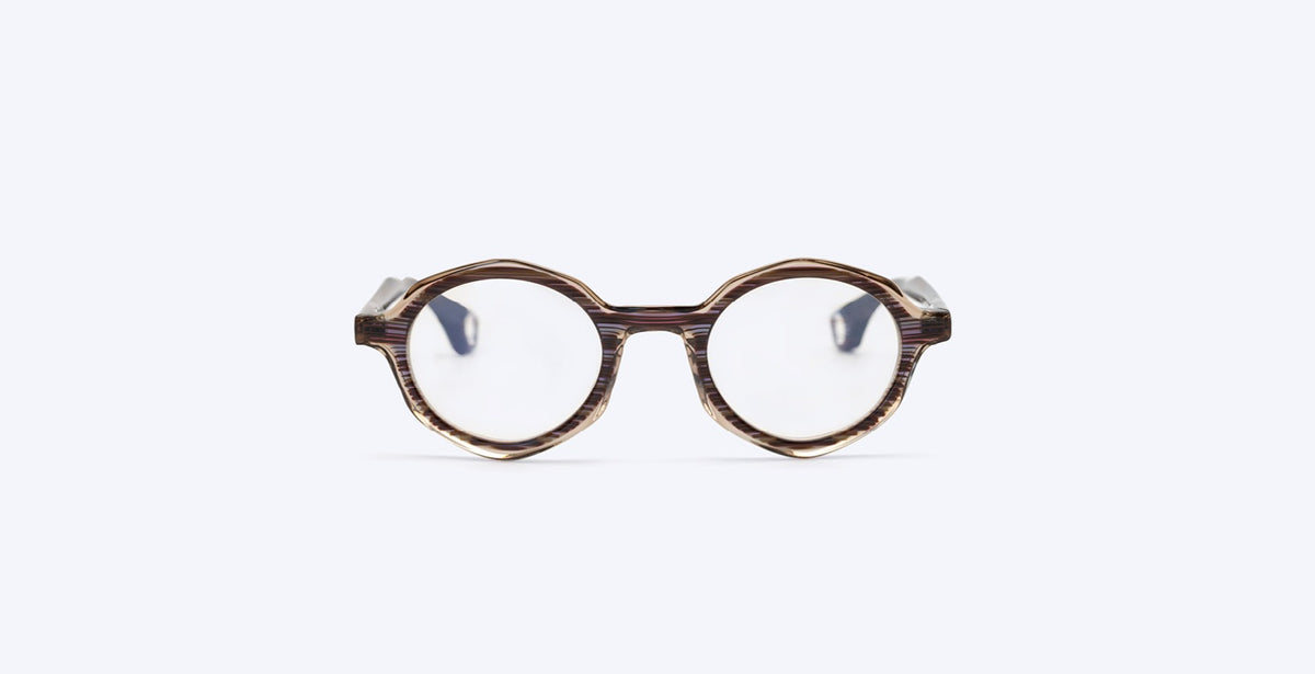 Blake Kuwahara Landis Sunglasses in Indigo Stripe