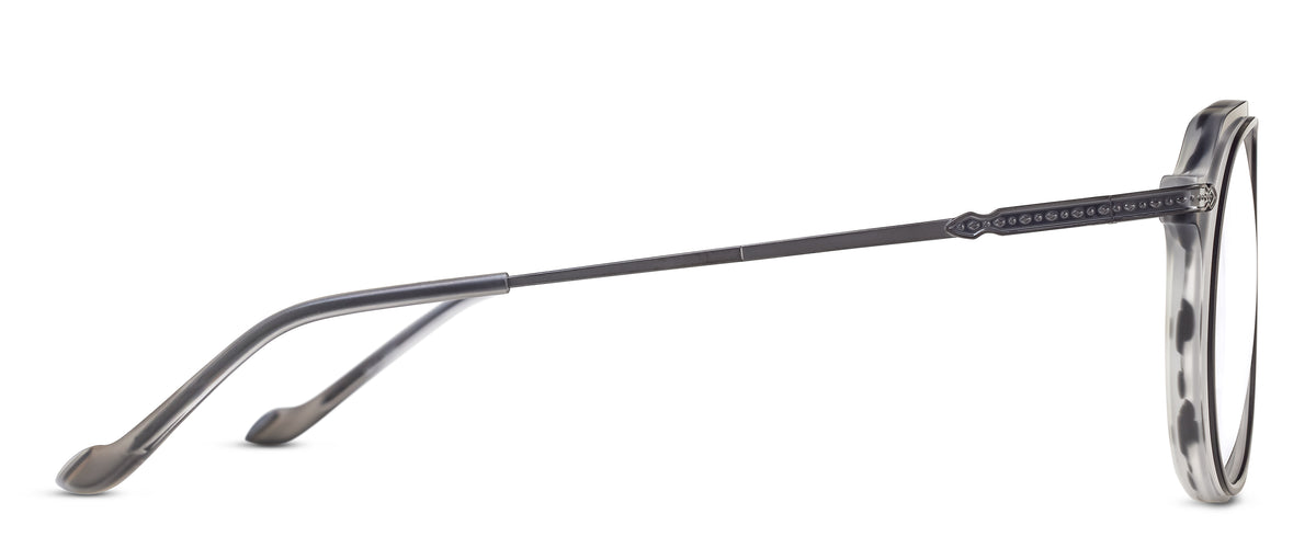 Matsuda M2073 Optical in Matte Grey Stone - Matte Black, profile view