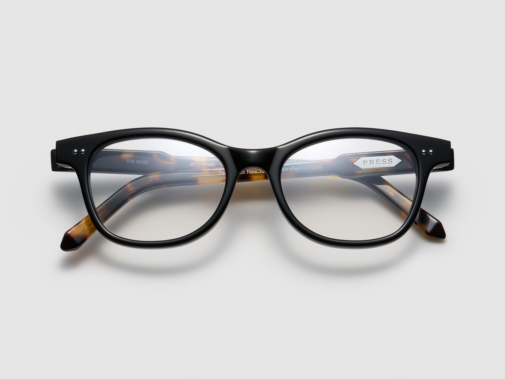 Press The Bribe Optical Black Tortoise / Silver