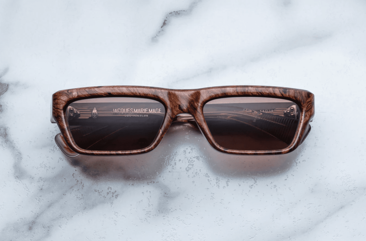 Jacques Marie Mage Rush Sunglasses in 28 Burlwood Sweet Brown