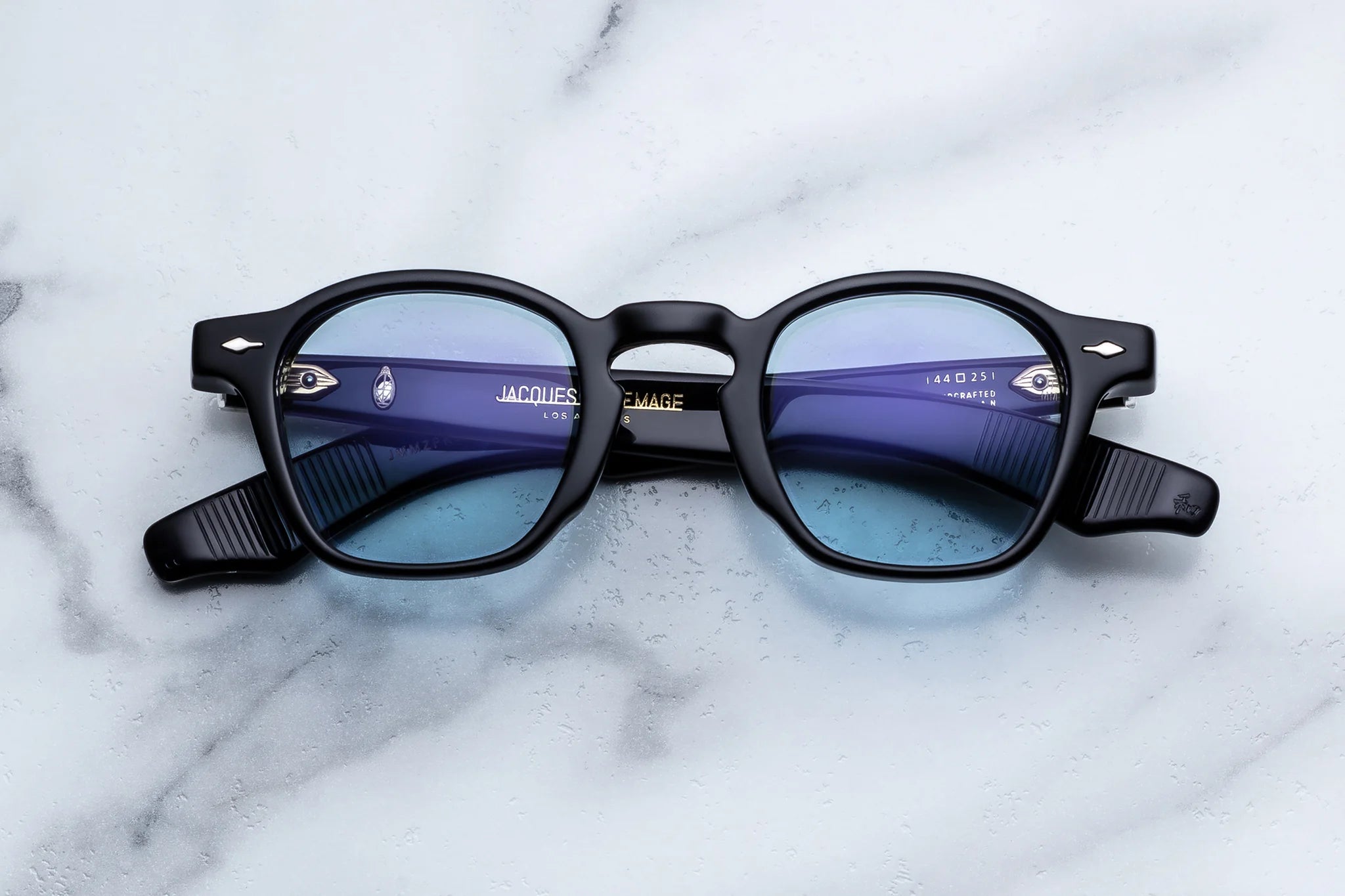 Jacques Marie Mage Zephirin (47mm) (Sunglasses) in K5 Obscure Serene Blue - Luxury Eyewear