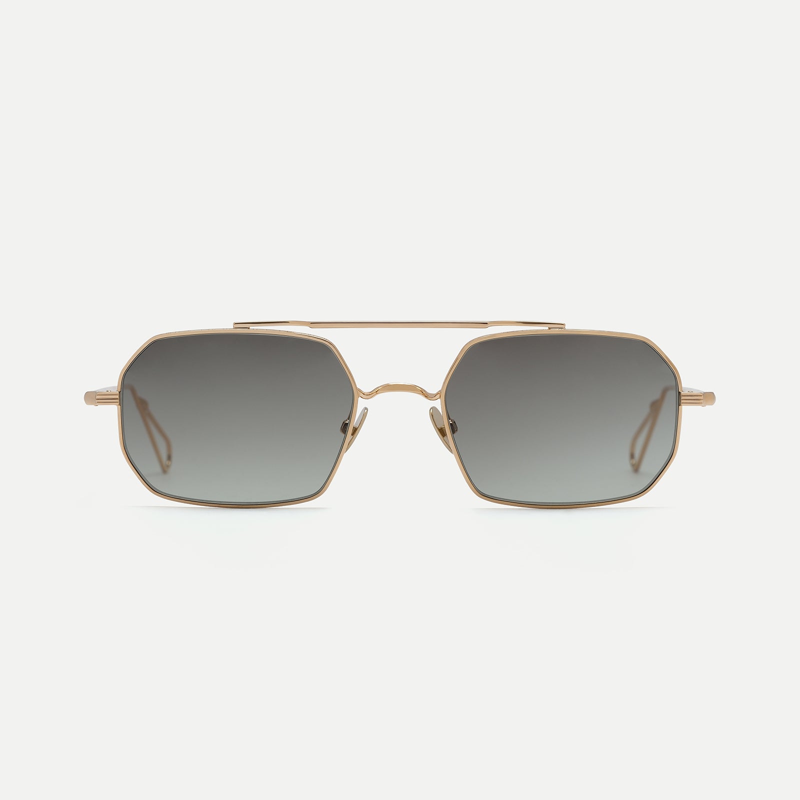 Ahlem Clovis Sunglasses in Champagne/Green Gradient