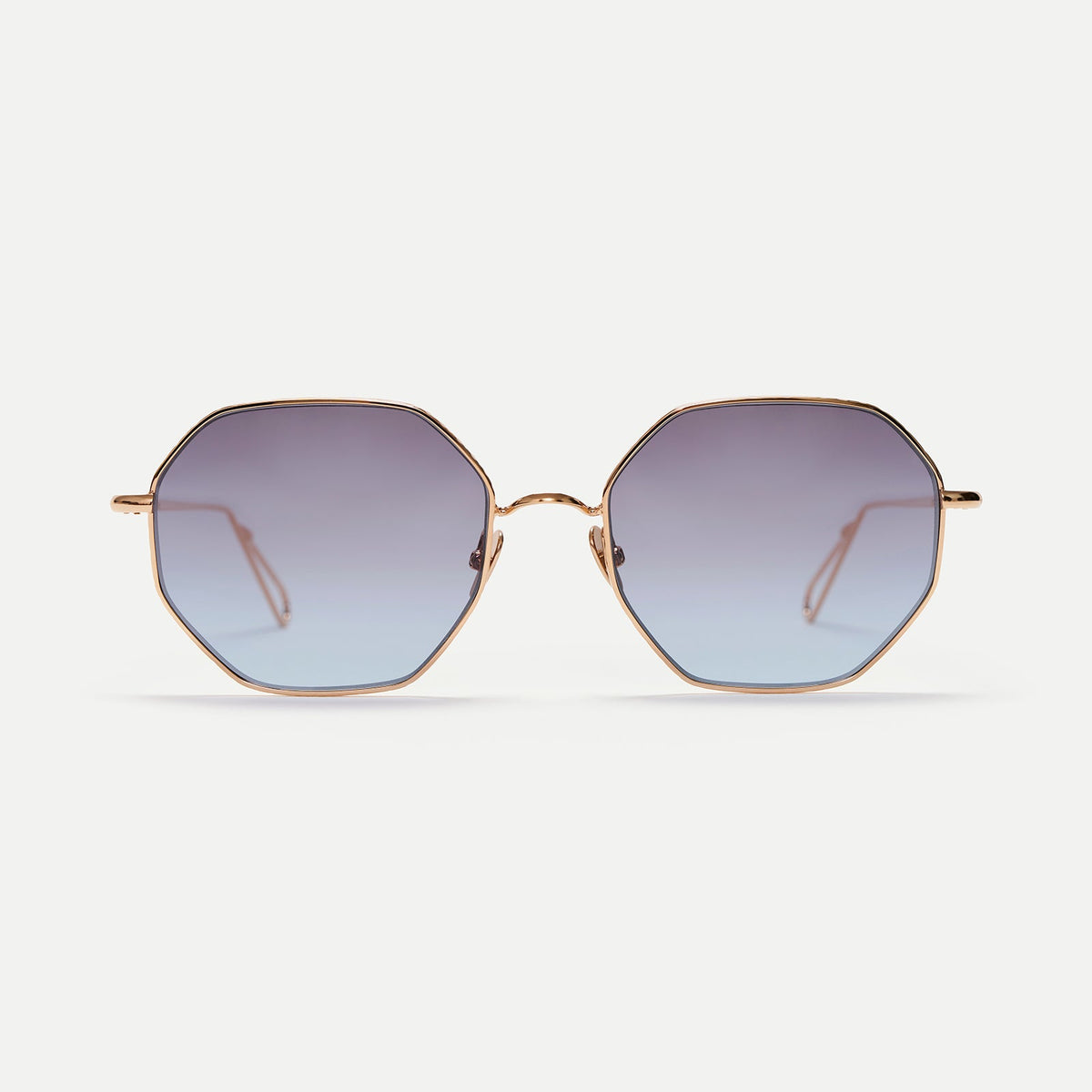 Ahlem Jasmin Sunglasses in Peony Gold/Blue Gradient