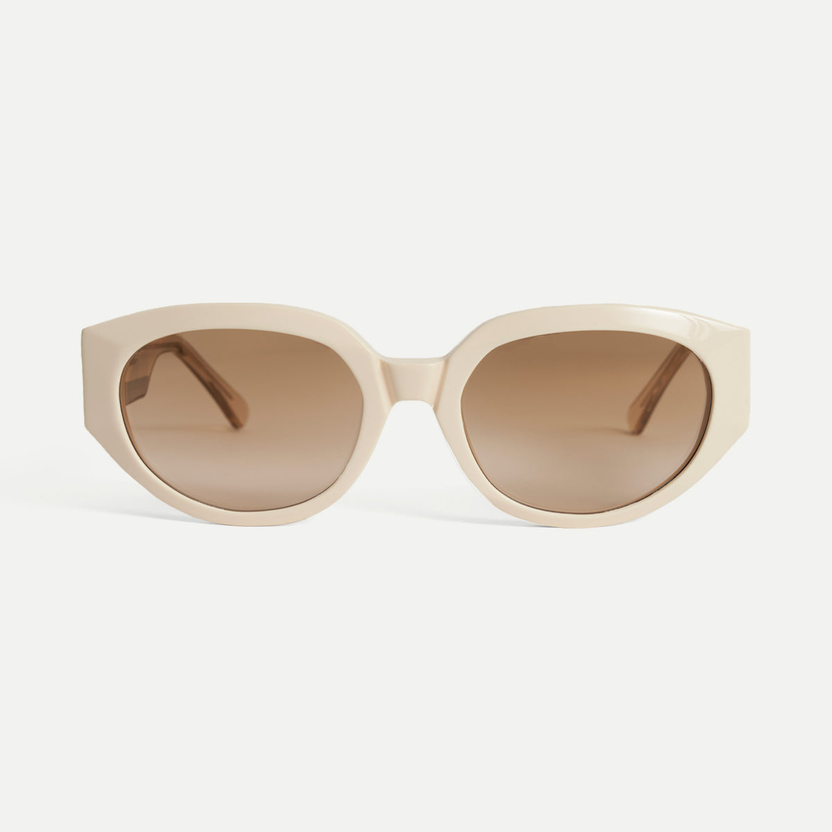 Ahlem Les Amandiers Sunglasses in Ivoire/Brown Light Gradient