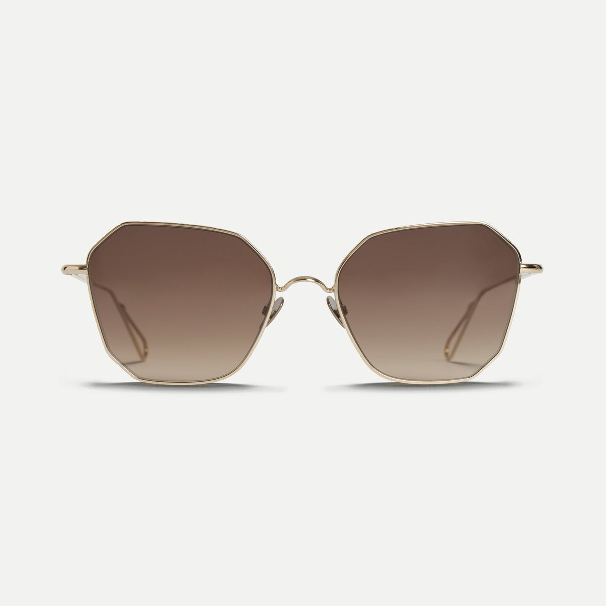 Ahlem Marceline Sunglasses in Grey Gold/Gold Smoke Gradient