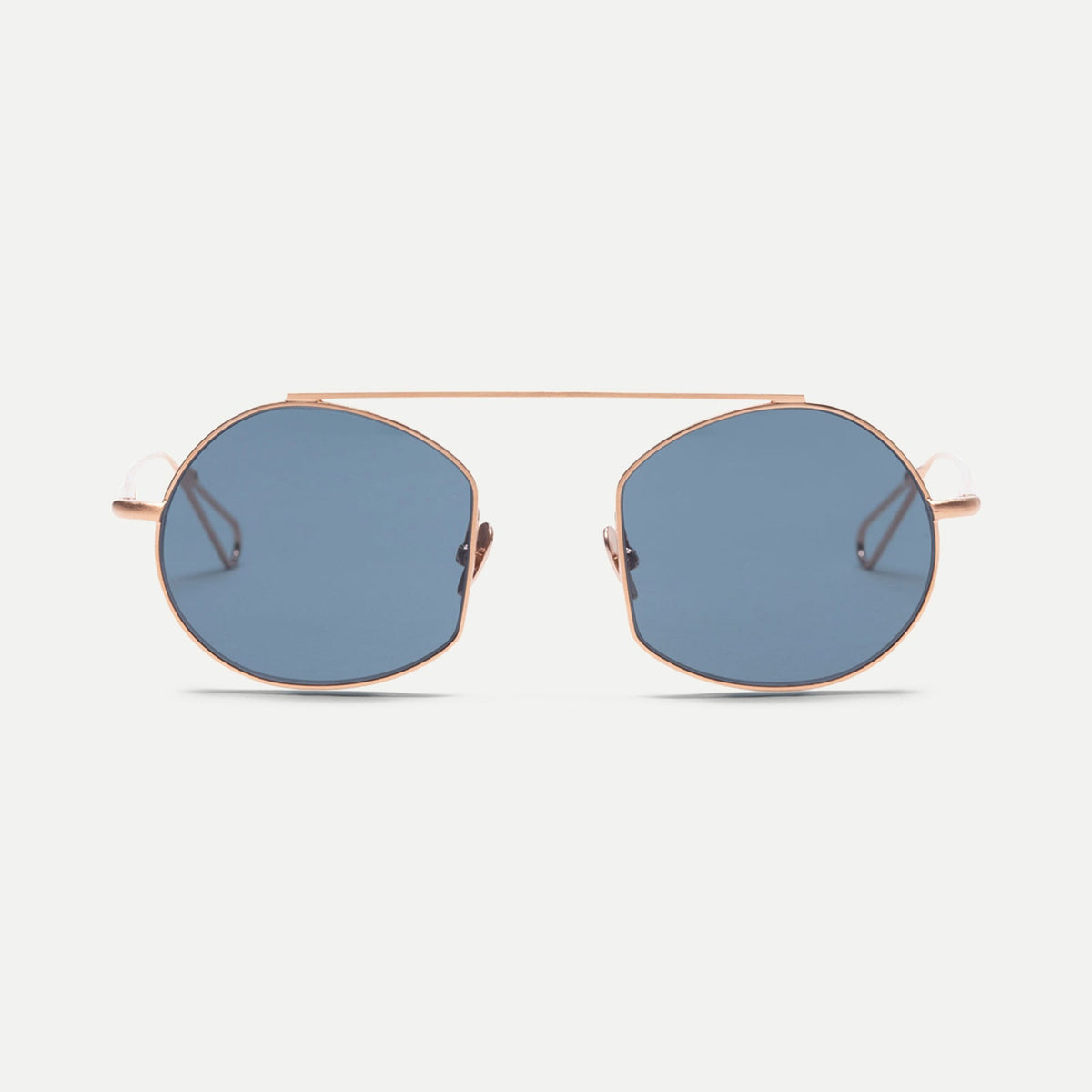 Ahlem Place des Victoires Sunglasses in Rose Gold/Blue